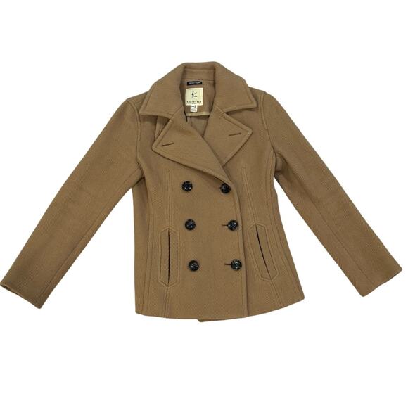 Kumikyokuumikyoku Jackets & Blazers - Kumikyoku Wool Cashmere Double Breasted Coat Women Camel Herringbone Lined